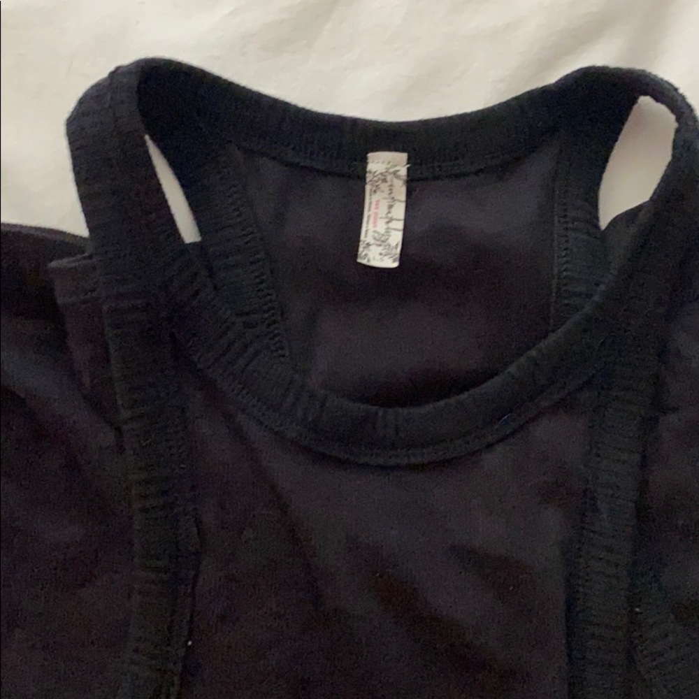 Black racer back tank
